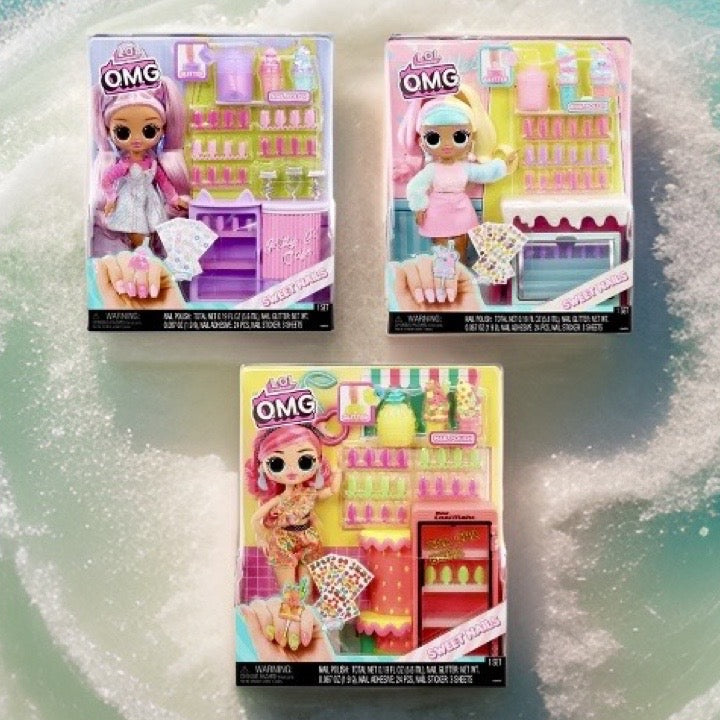 L.O.L. Surprise OMG Sweet Nails - Complete 3 Doll Increditoyz Bundled Gift Set